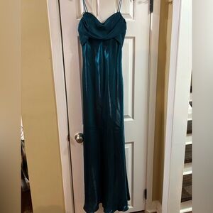 DJ-Jaz Teal Full-Length Formal Dress Size 10